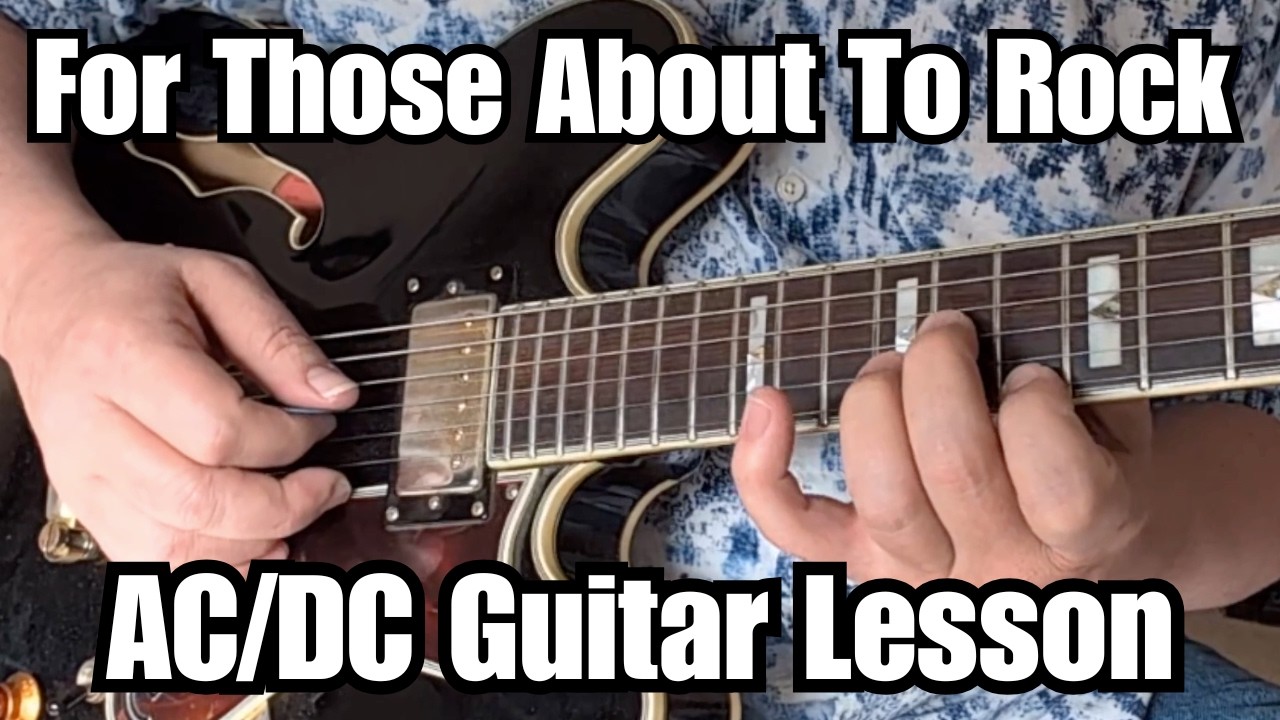 FOR THOSE ABOUT TO ROCK Guitar Lesson AC/DC w/ Tabs