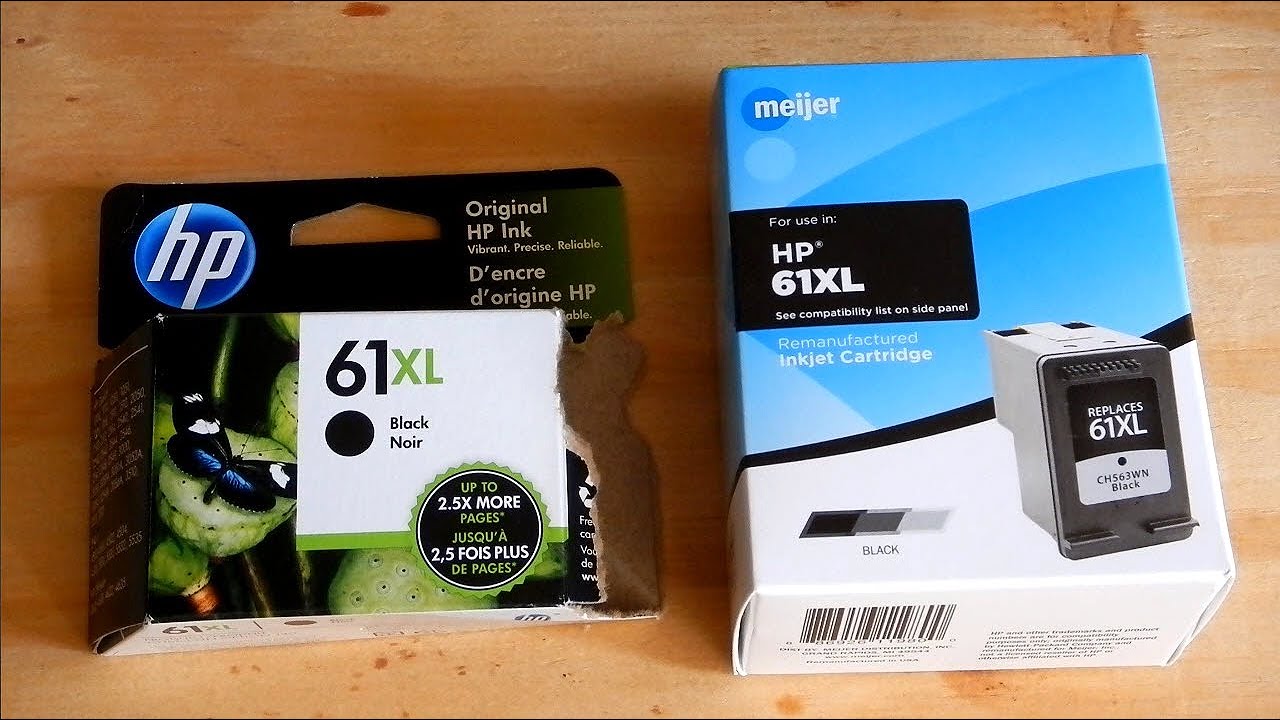 HP 61XL Ink Cartridge vs Meijer Brand 61XL Remanufactured Ink Cartridge - WILL IT WORK?
