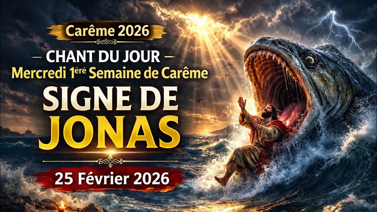 CHANT DU JOUR : Mercredi 25 Février 2026 – Le signe de Jonas – 1ère Semaine de Carême | Carême 2026