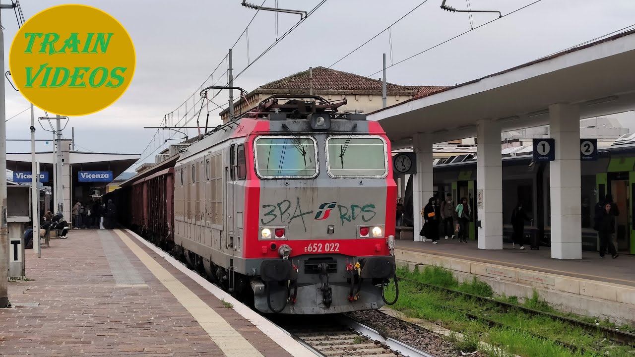 Tigre E652.022 con Eanos verso il Friuli in partenza da Vicenza