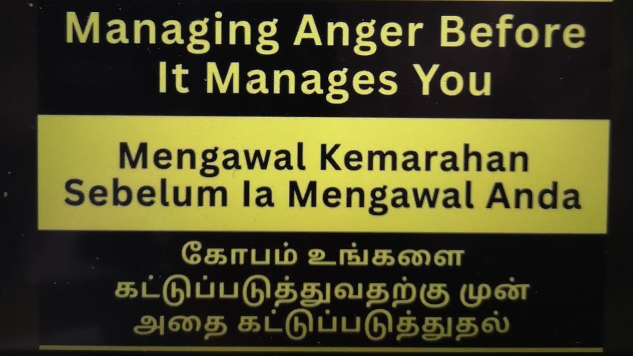 Managing Anger Before It Manages You