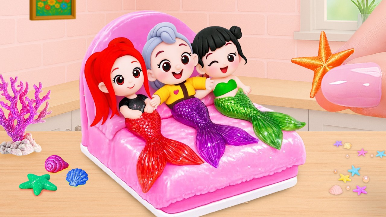 Enjoyable Making Miniature Rainbow Mermaid Princess Cake 😘 Fondant Cake Challenge 🌈 Tiny Joy Bakes