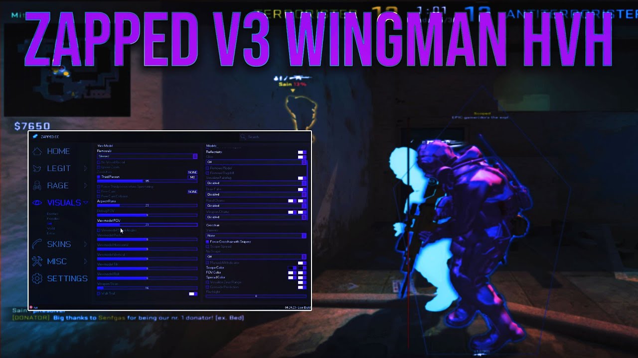 CS:GO CHEATING | SEMIRAGE N SPINNING WITH A LEGIT CHEAT! // ZAPPED V3