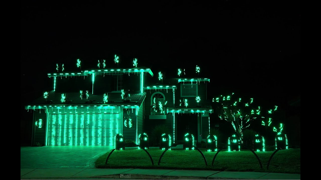 The Matrix (Ending Scene) 2021 Halloween Light Show with 