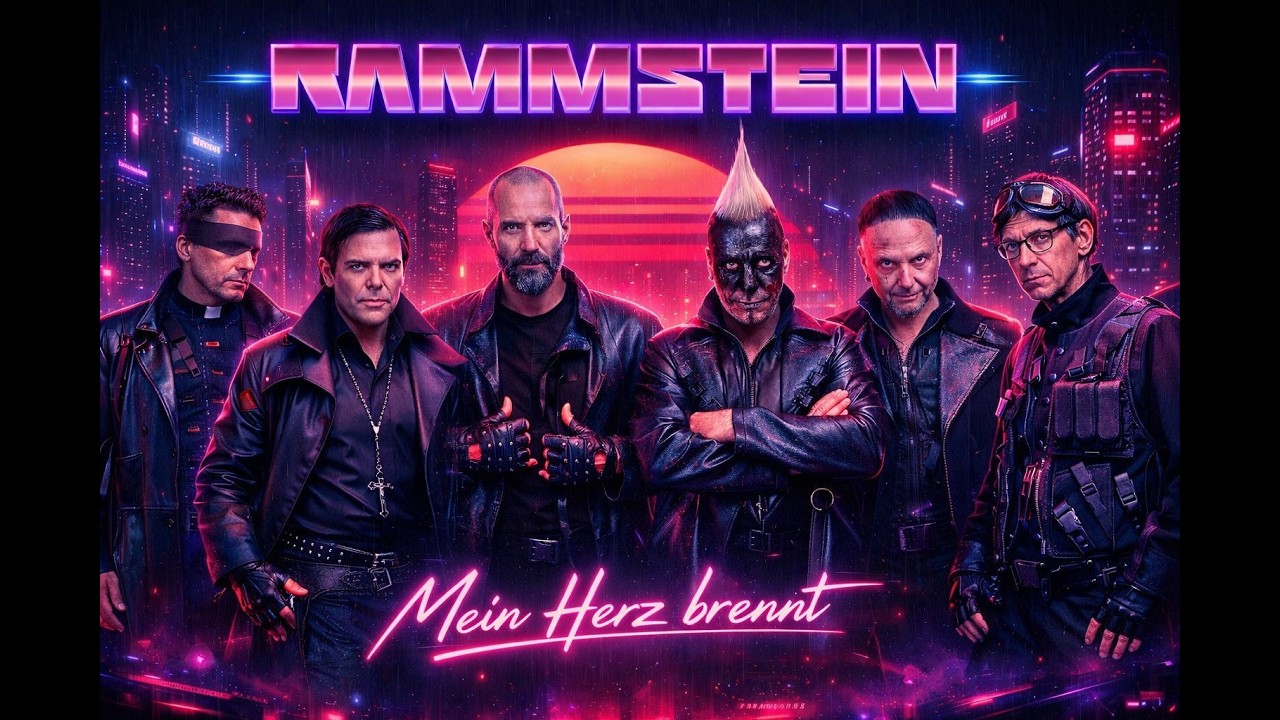 Rammstein - Mein Herz Brennt   (Synthwave Reimagined) - AI