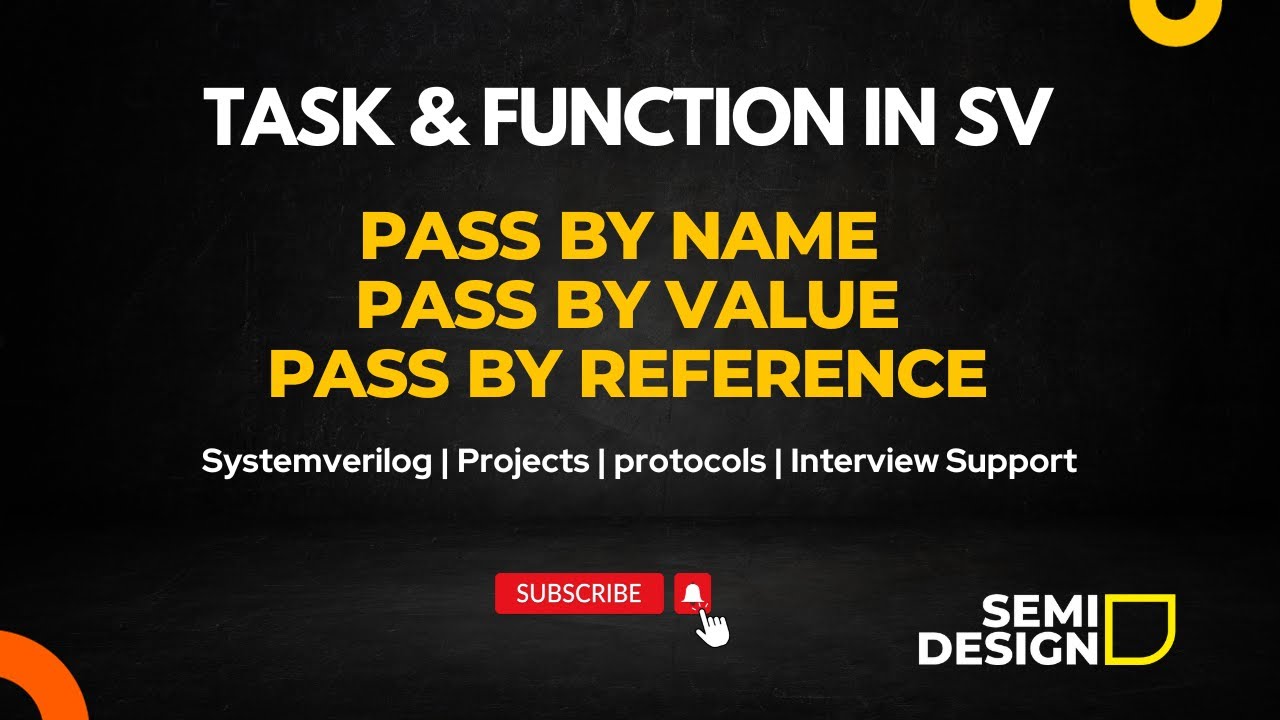 Task&Function, Pass by val, Pass by ref #systemverilog #verilog #semiconductorindustry