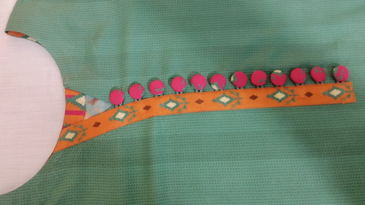 Loops button V cut neck design #cutting stitching ideas #2022 #trending