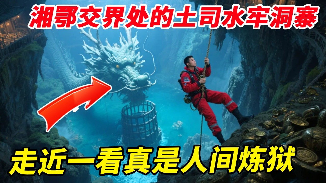 相传龙潭下面藏有土司水牢，利用设备下潜几十米，终于见证不可思议奇迹！【户外小北哥】