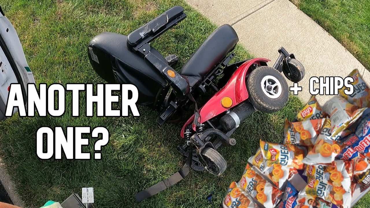Curbside Scrap- The Wheelchair That Got Away- Plus Dumpster Diving Potato Chip Score