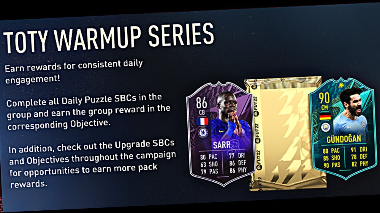 New TOTY Warmup Series FIFA 22 Free Login Pack