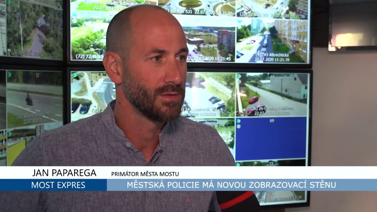 Městská policie Most má novou zobrazovací stěnu