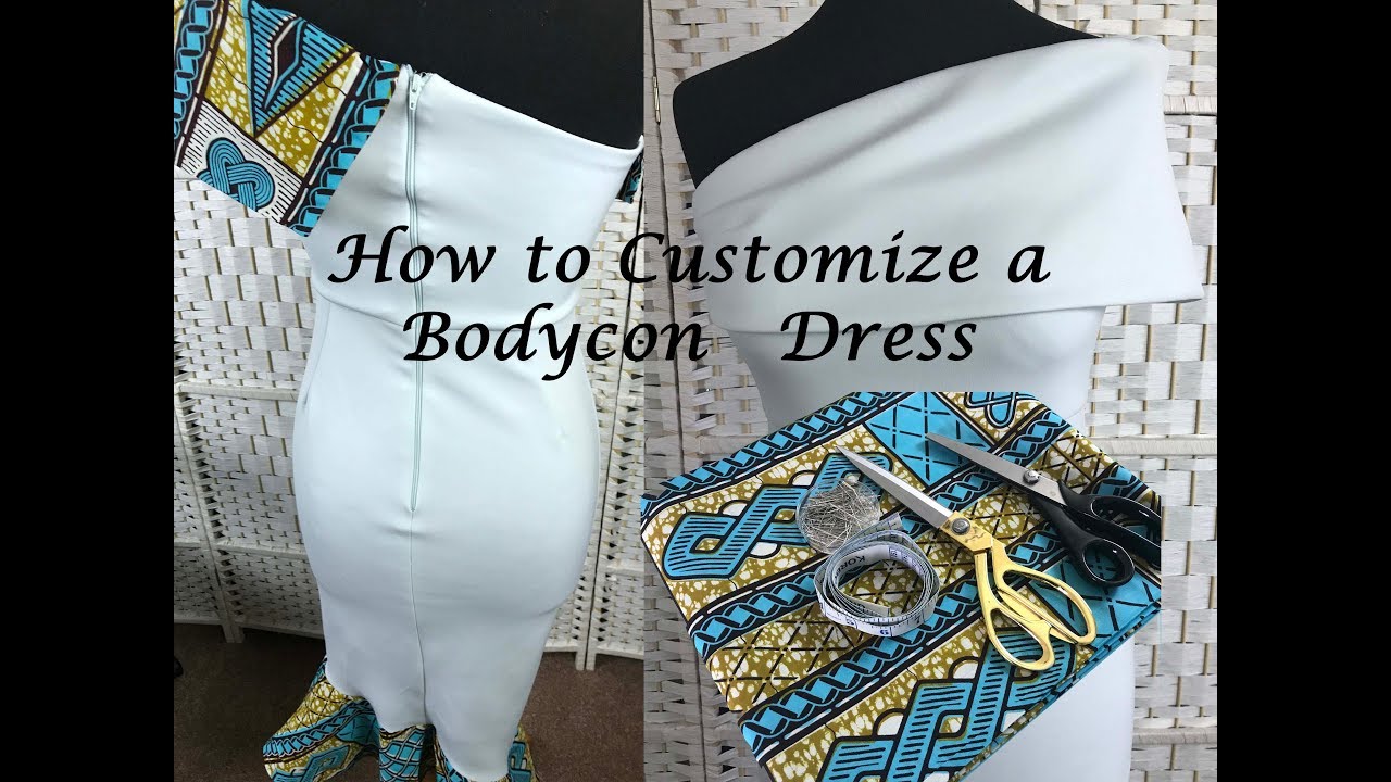DIY how to  customize a bodycon dress using Real Hollandais