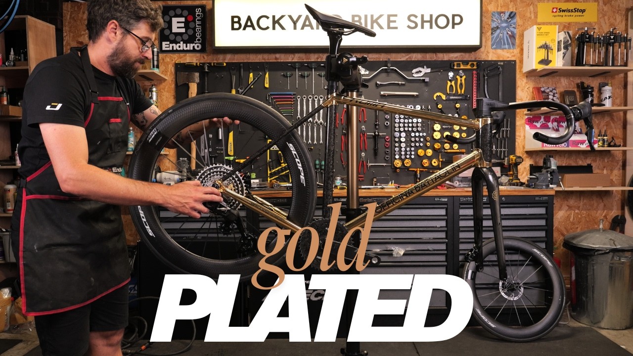 24ct Gold Plated Custom Italian Build - Battaglin Roma with SRAM Force 13speed and Scope Artech's