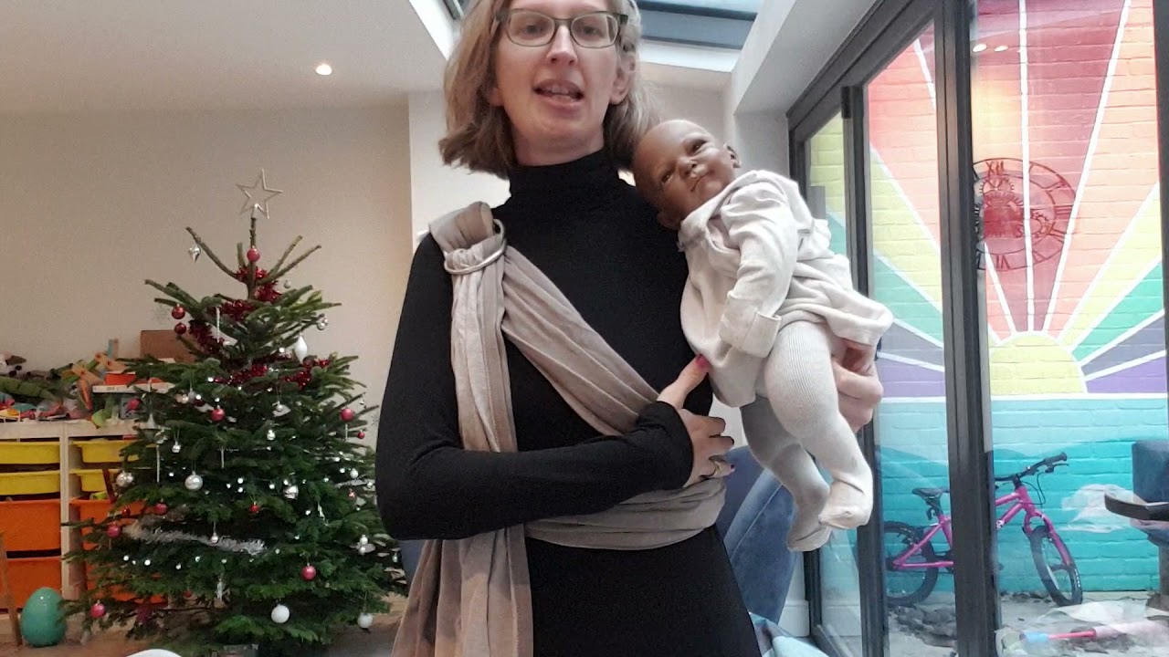 Hip Carry with A Close Parent Caboo baby carrier