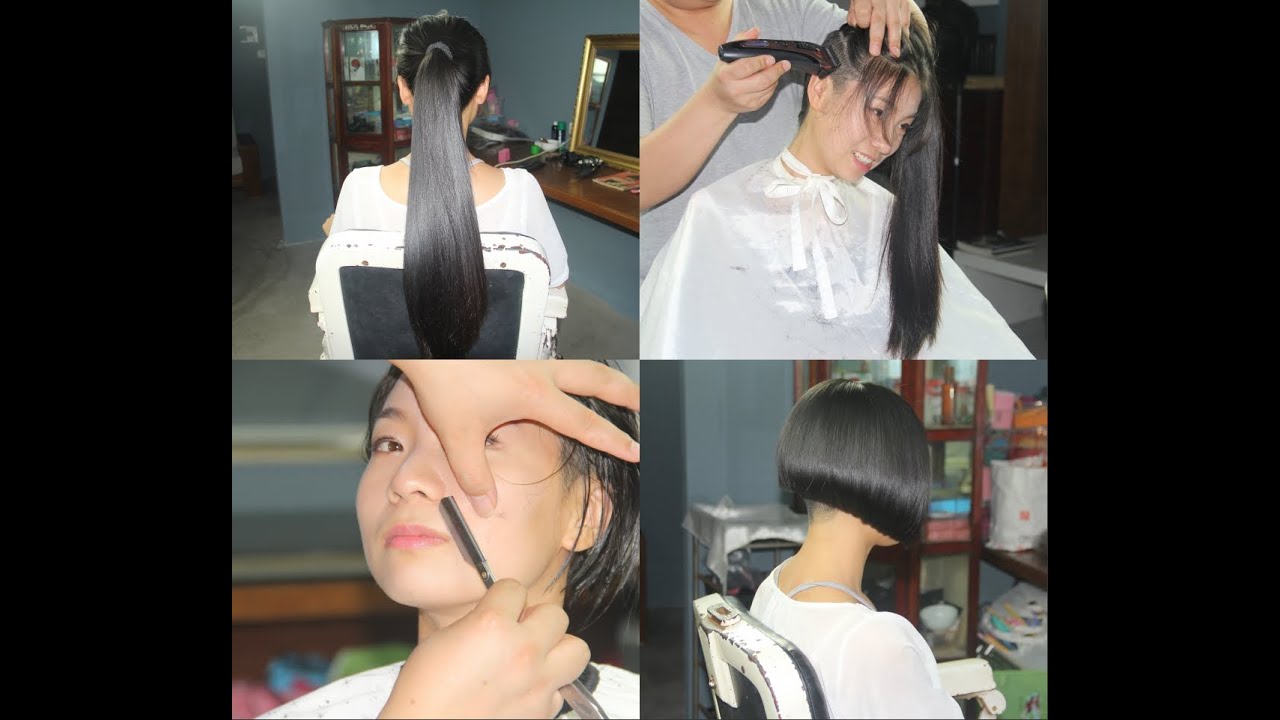 fhaircut-1069 haircut BOB headshave 坊主頭に剃る 剃光头  剪短发 短髪にする  perm hair 断发 Rasierten Kopf   Tête rasée