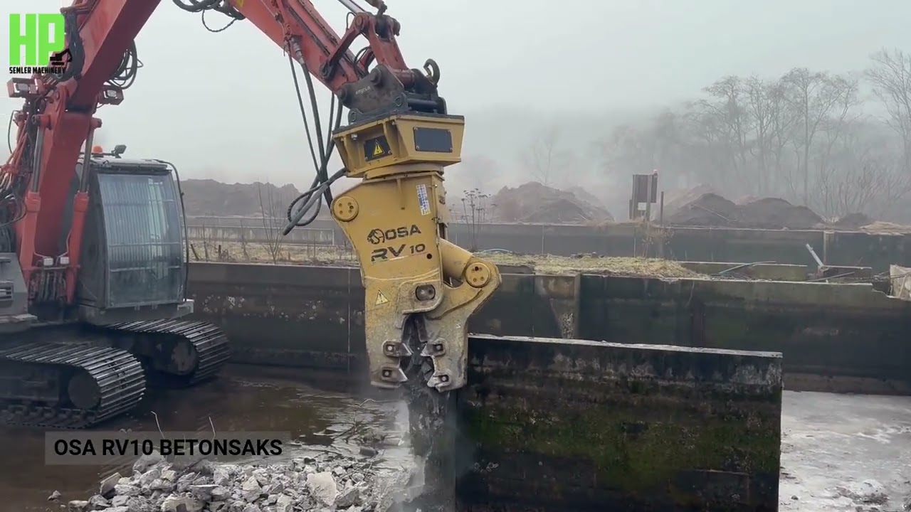 Nedrivningssæt til 15T Hitachi gravemaskine | Rammer R18P hydraulikhammer & OSA RV10 betonsaks