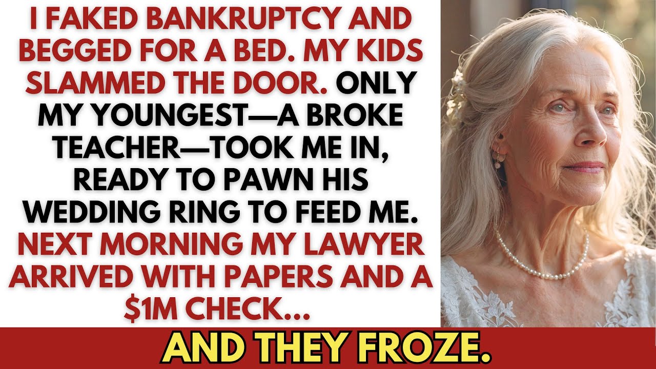 I faked being homeless and broke. Only my daughter-in-law who hated me opened the door.