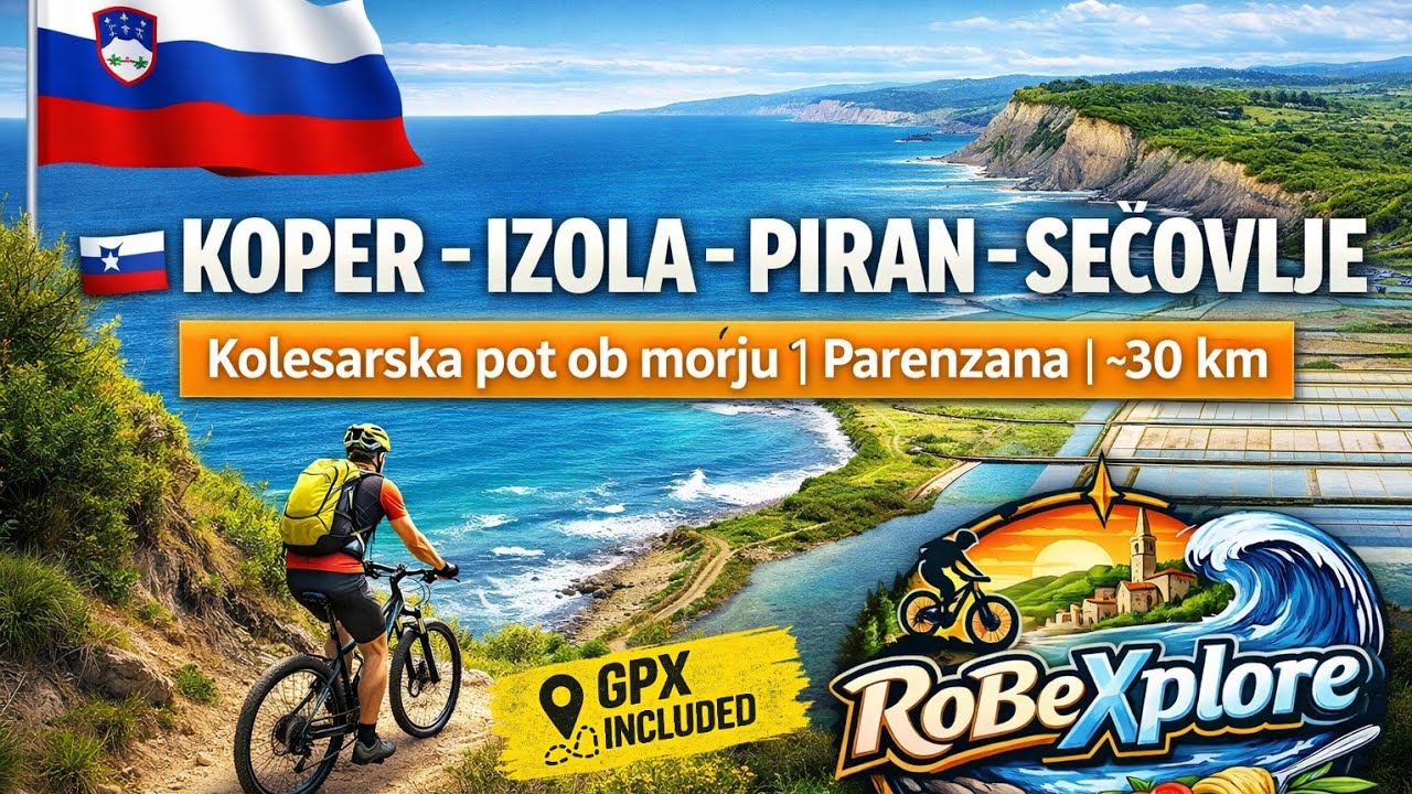 KOPER – IZOLA – PIRAN – SEČOVLJE Kolesarska pot ob morju | Parenzana | 30 km