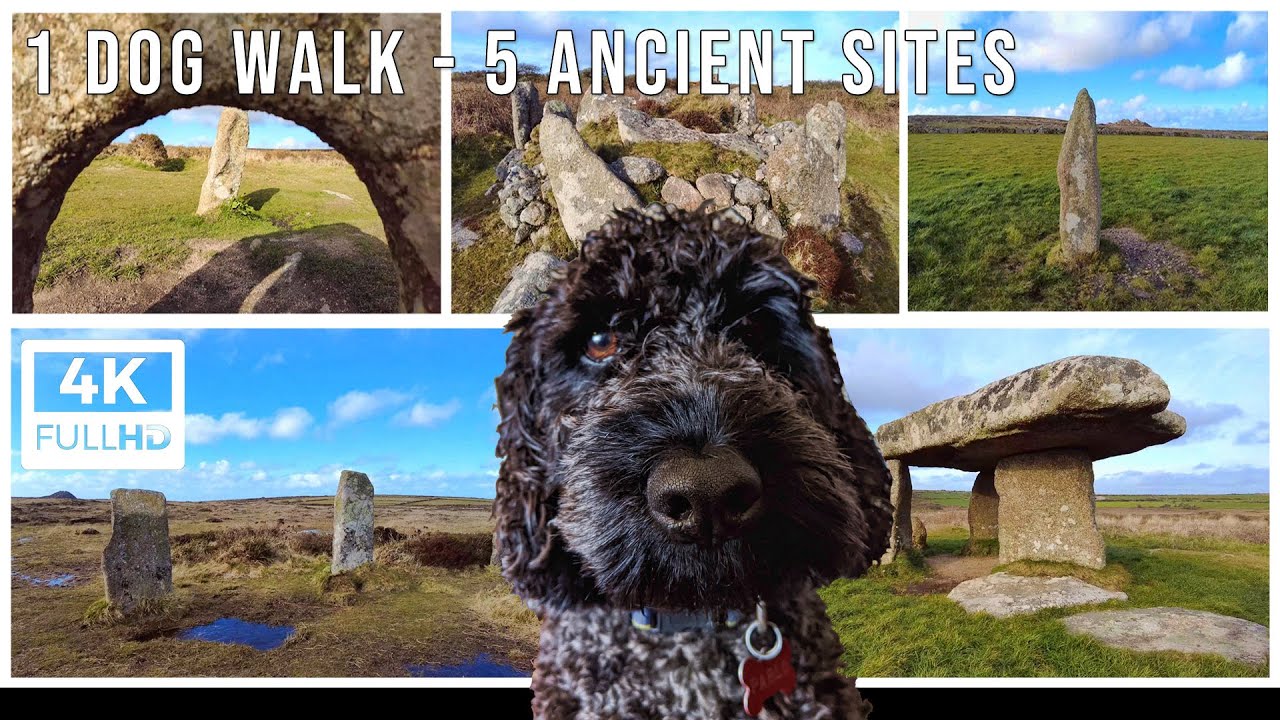 Lanyon Quoit, Men-an-Tol Walk - 5 Ancient Stones in 1 Walk - Cornwall Guide 4K Video