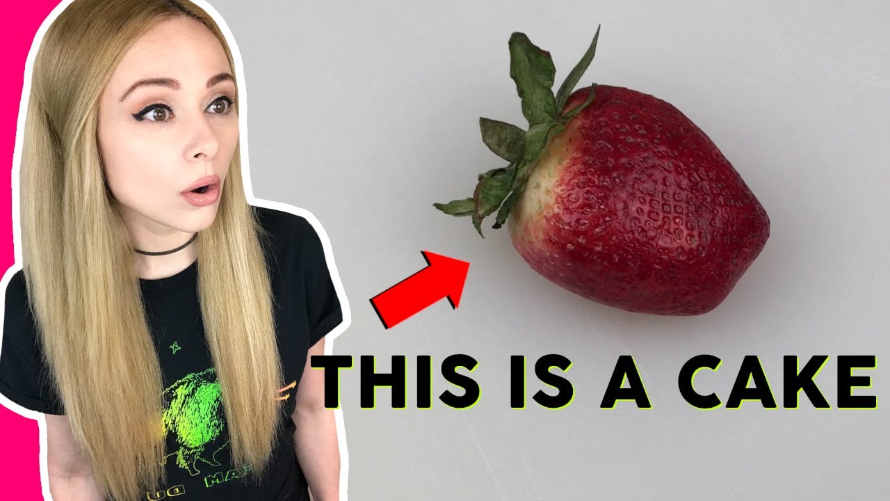 Making a HYPERREALISTIC Strawberry CAKE Ball!