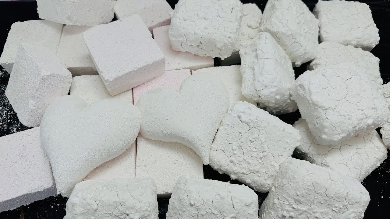 CC Plain Chalk ASMR Crush | Fluffy Gym Chalk Blocks ASMR Crumbling