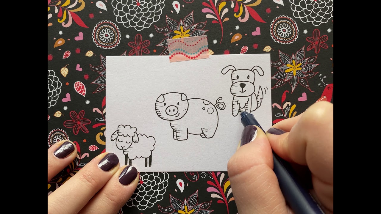 Doodle Fun: Happy Animals