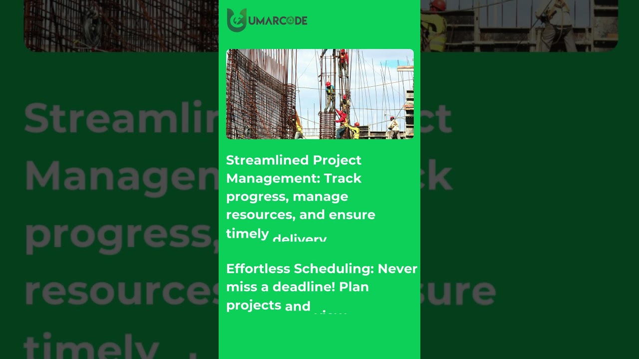 Boost Your Construction Business with Smart Software  🚧🏘️| UmarCode | SaaS Development Services