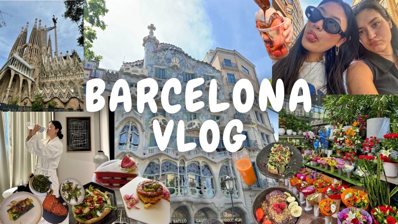 barcelona vlog 🇪🇸⛱️ || la sagrada familia 🪭 || bunkers del carmel 🌌|| so much food 🫒