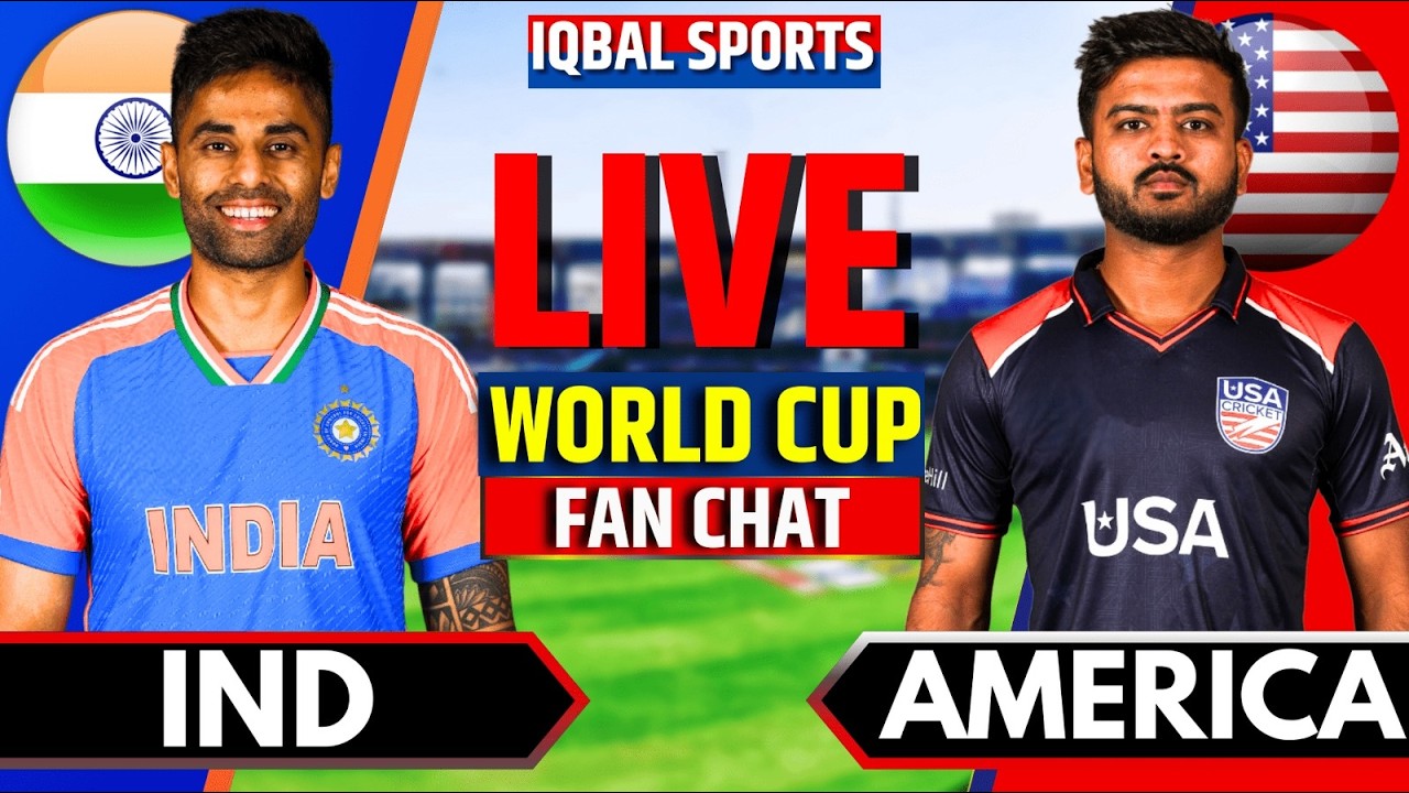 🔴Live: IND vs USA, T20 World Cup Match 3 |  Live Cricket Match Today | India vs America Fan Chat