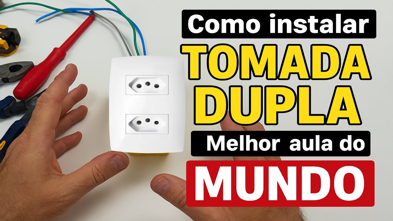 Como instalar TOMADA DUPLA -  Melhor aula do Mundo