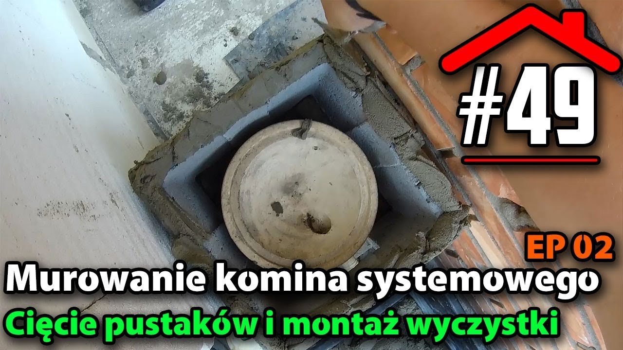 #49 Murowanie komina systemowego EP02 - Wyczystka - Budowa domu na płycie fundamentowej samemu