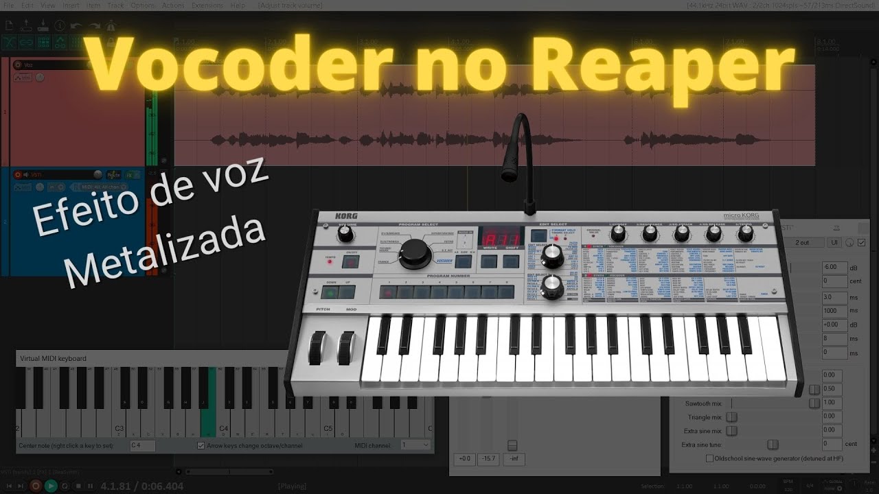 Como criar um efeito de voz metalizada no Reaper - Vocoder