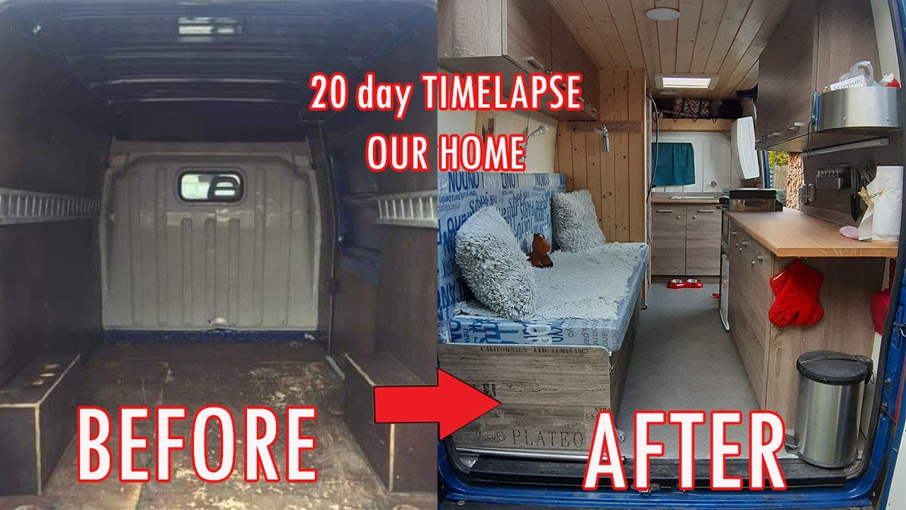 MAKE A VAN HOME 20 DAY TIMELAPSE VAN BUILD/ FULL TIME LIVING /DIY/How to build campervan WITH SHOWER