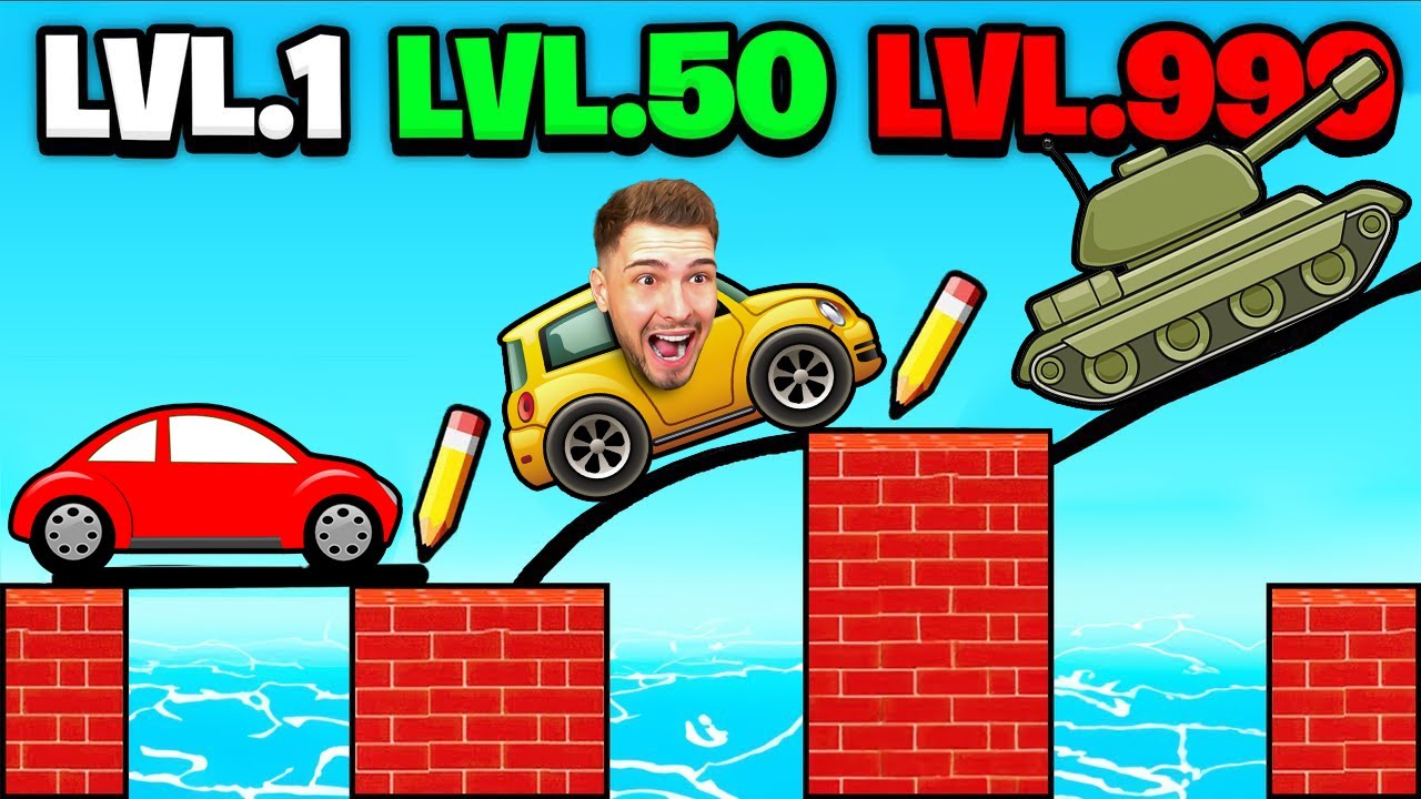 NOOB vs PRO vs HACKER LEVEL CHALLENGE (Draw Bridge)
