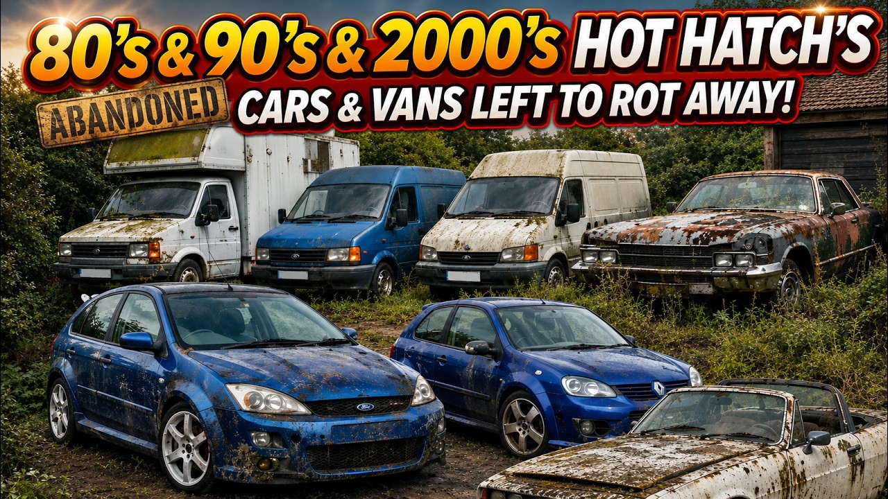 80's 90's 2000's RS , GTI HOT HATCH CARS VANS & A CADILAC LEFT TO ROT FOR YEARS