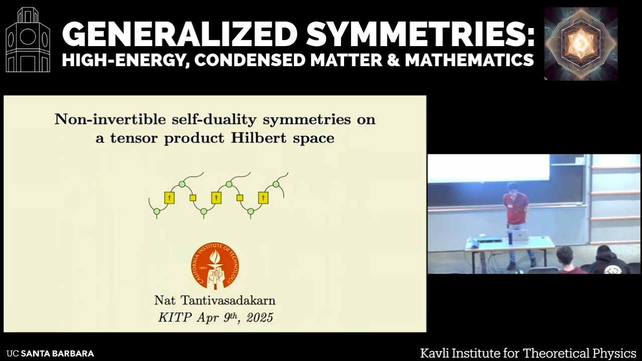 Non-invertible self-duality symmetries on a tensor product... | Nathanan Tantivasadakarn (Caltech)