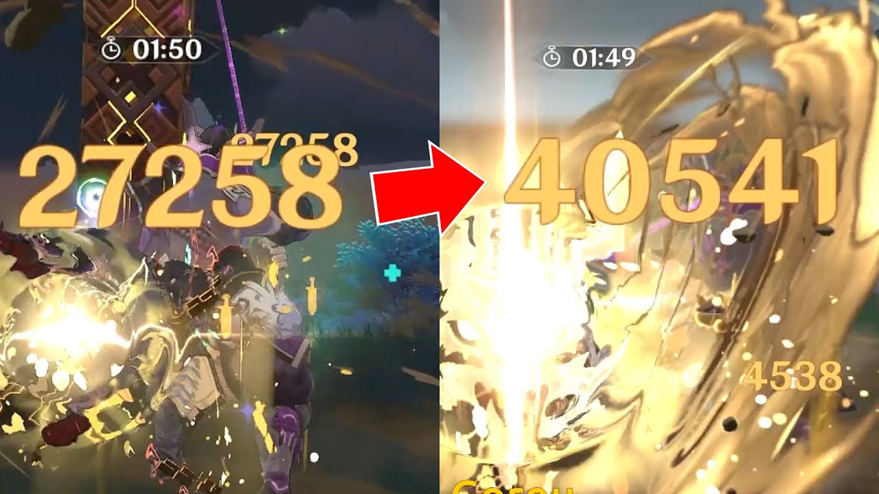 The insanity of C6 Gorou for Itto, Albedo, and Noelle - Damage Comparison | Genshin Impact