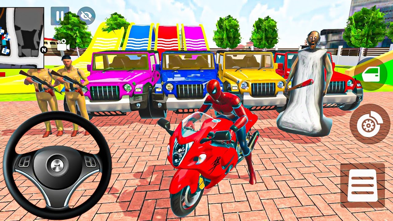 🦚 Indian Thift Auto Android Game 🌿 SuperMan & Spiderman Game😍G- Wagon & McQueen Car & Bike Showroom