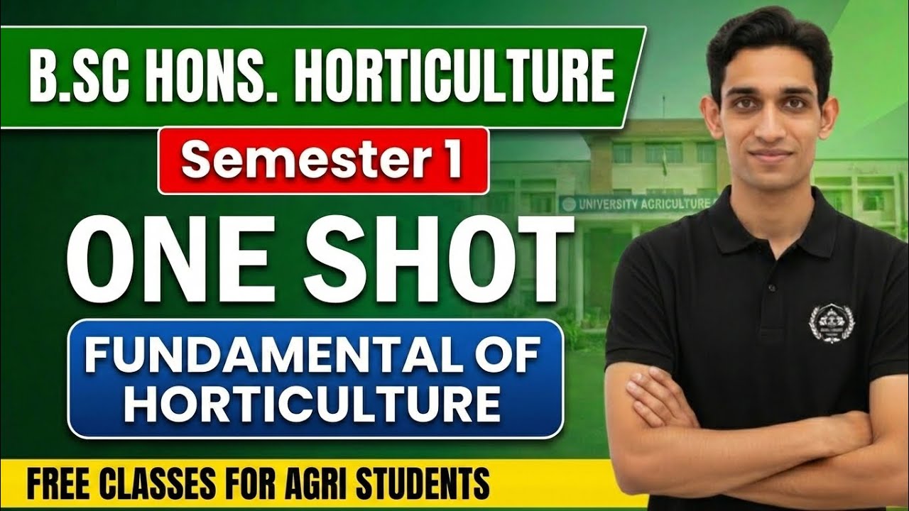 🌱Fundamentals of Horticulture | B.Sc Hons Agriculture Semester 1 | One Shot Revision