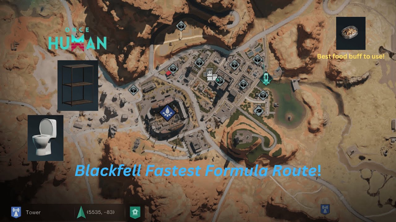 Once Human Furniture Formula/Crates Blackfell Fastest Route