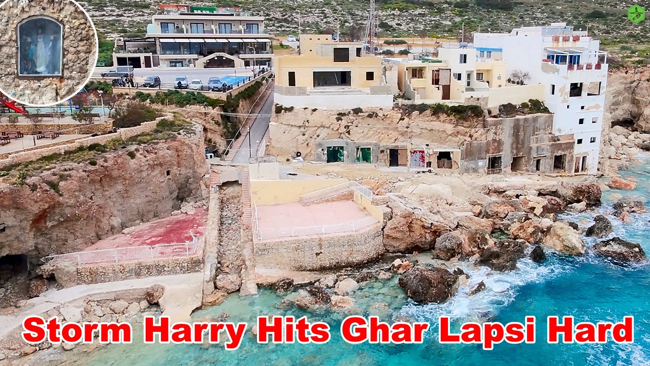 Storm Harry Hits Ghar Lapsi Hard -  Malta