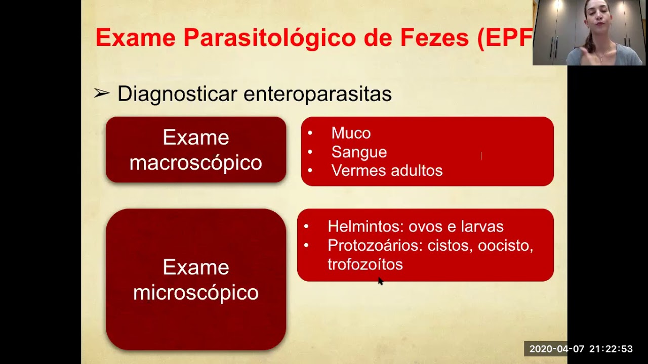 Exame Parasitológico de Fezes (EPF parte 1)