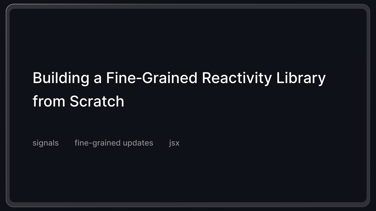 Создаём fine-grained reactivity библиотеку с нуля
