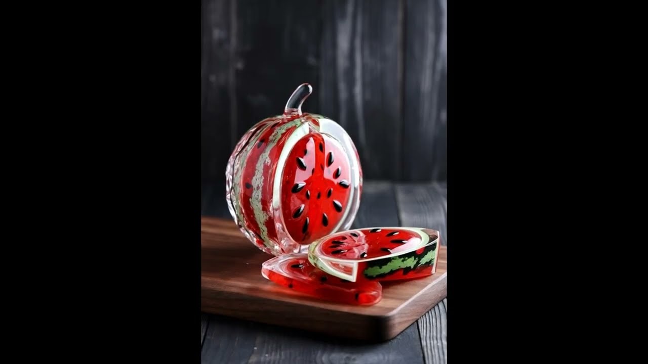【Grok AI】Cutting Glass Fruits