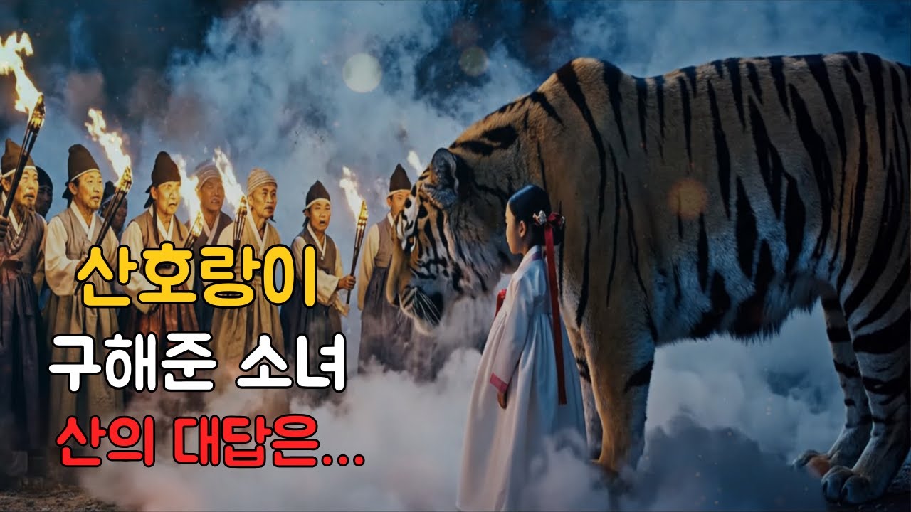산군이 길을 내준 밤｜욕심을 심판한 호랑이와 한 소녀의 약속| 야담·민담·전설·설화·옛날이야기·오디오북.수면동화
