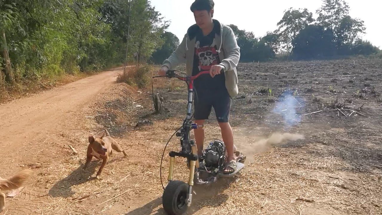 สกู๊ตเตอร์เครื่อง Mio ทดสอบวิ่งดูแล้วขับสนุกมาก Scooter custom By.Somboon custom