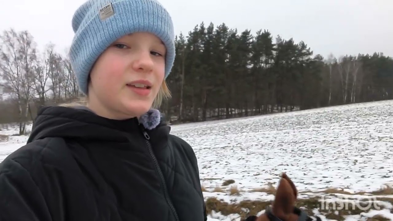 Vlog #61 zimowy teren na Cysiu🐎//wywaliłam się?😱//skok przez szlaban?