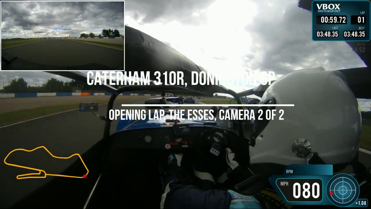 2017 Caterham 310R, Donington GP, opening lap at The Esses