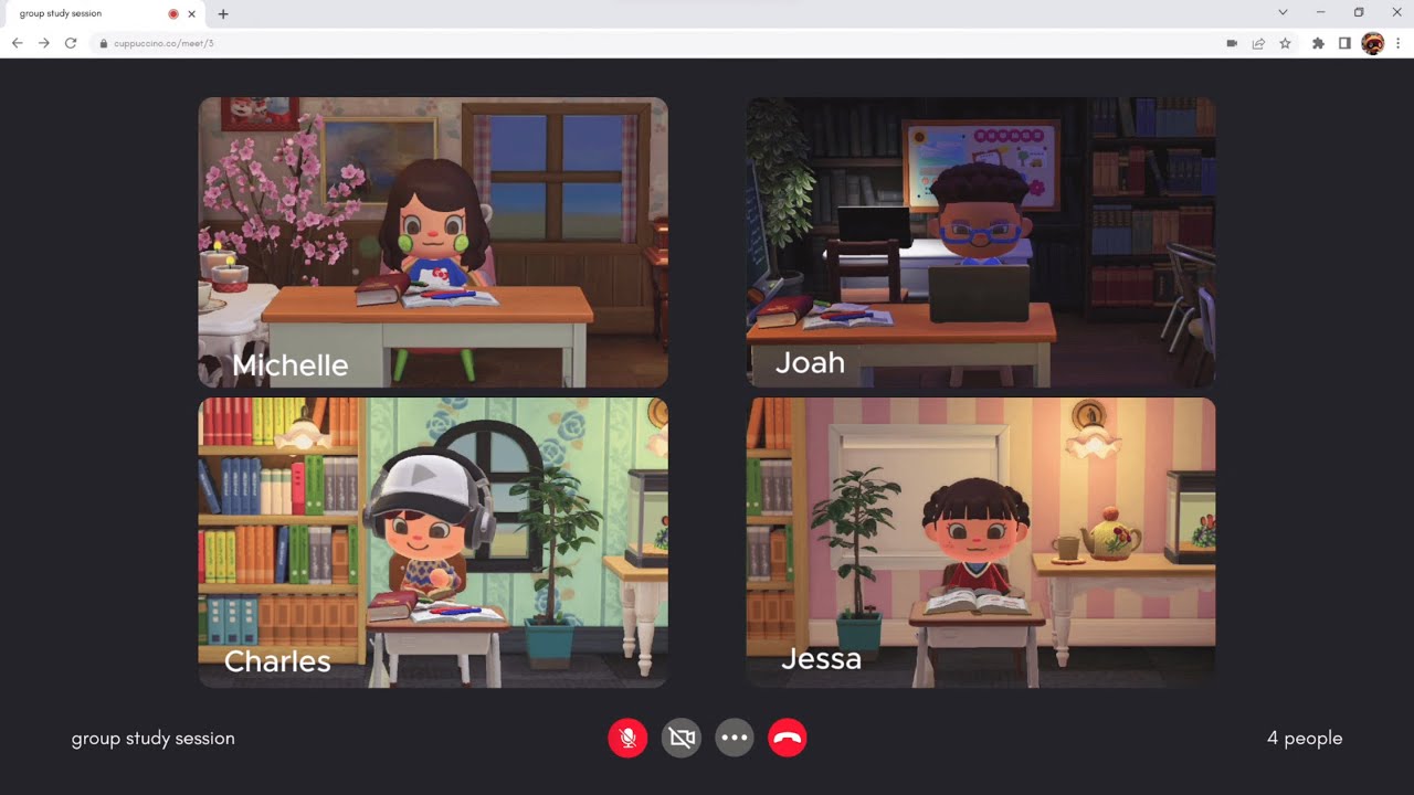 group study session 🎧📚 no music, page flipping + keyboard sounds | acnh 공부자극 ✦ スタディーウィズミー