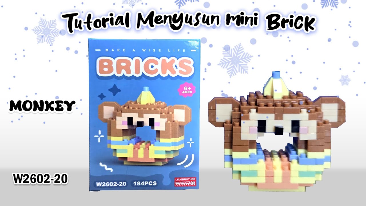 EASY BUILDING NANO BLOCKS MINI LEGO BRICKS MAKE A WISE LIFE DONUT SERIES W2602-20 MONKEY